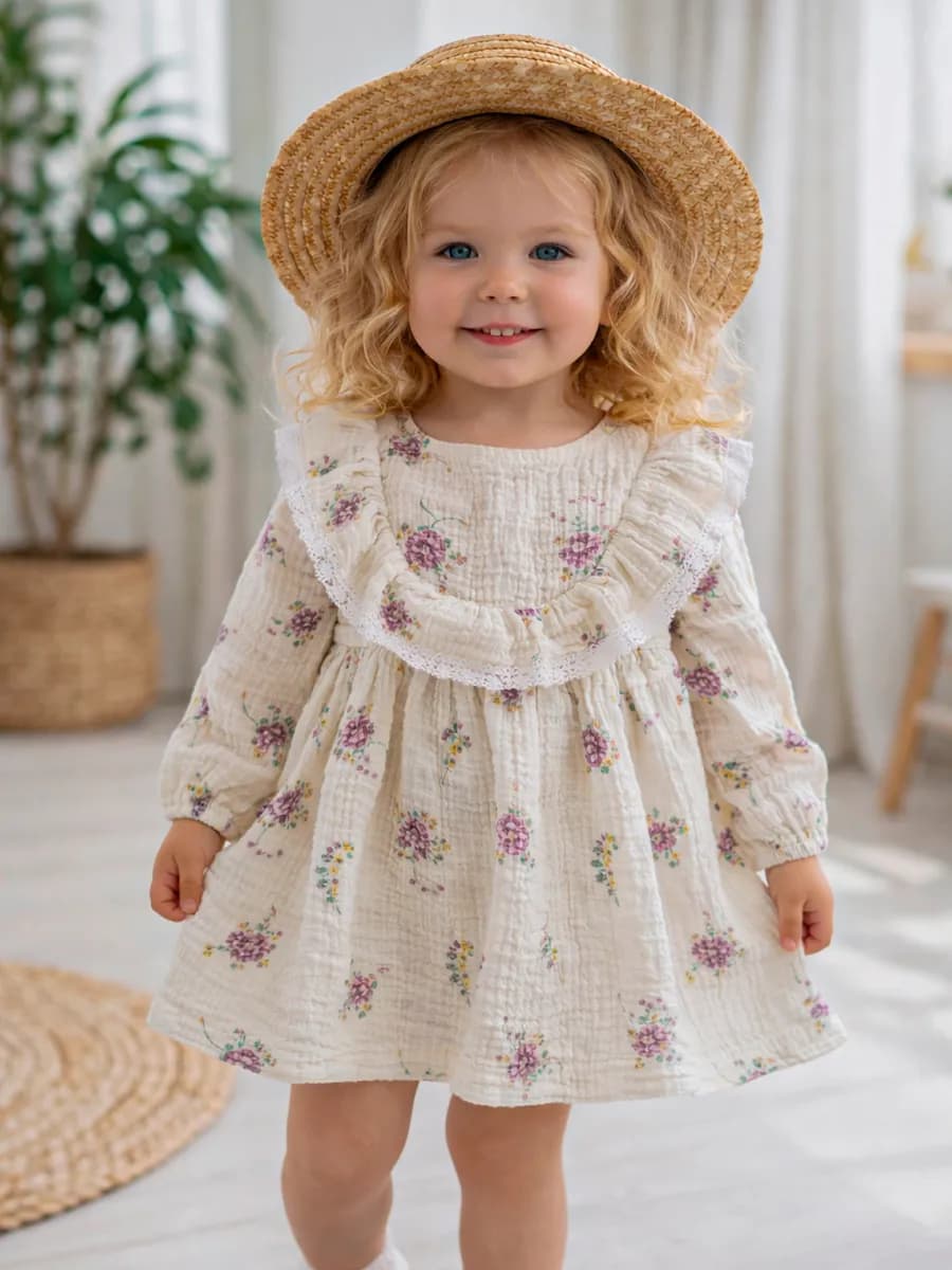 Платье из муслина для малышей