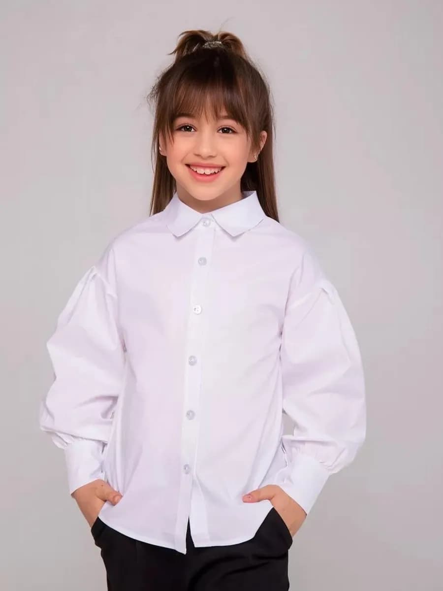 Блузка школьная с длинным рукавом