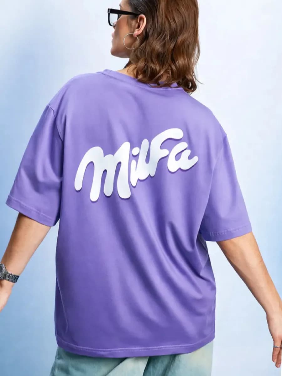 Футболка Милфа фиолетовая