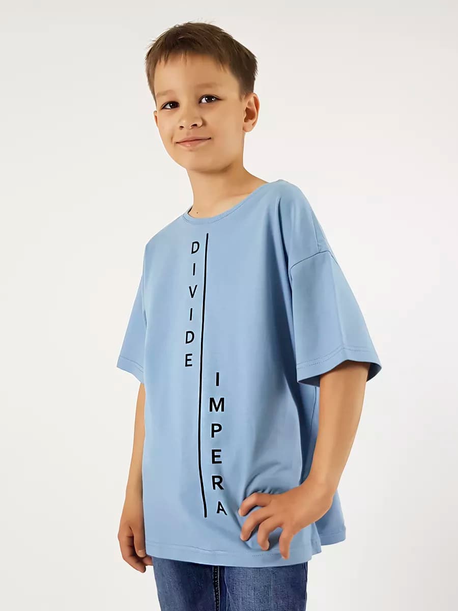 Футболка оверсайз хлопковая с принтом для детей