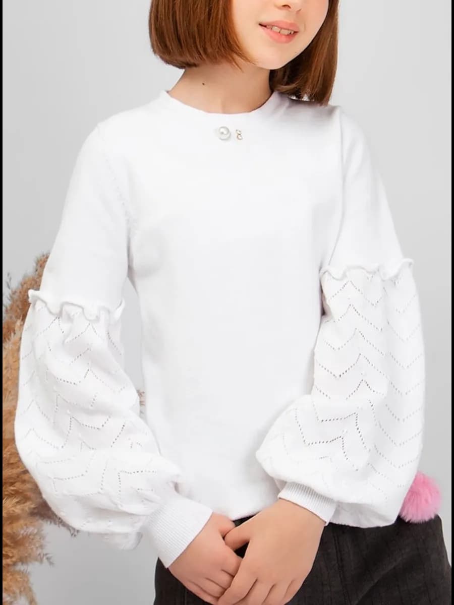 Джемпер школьный вязаный новогодний