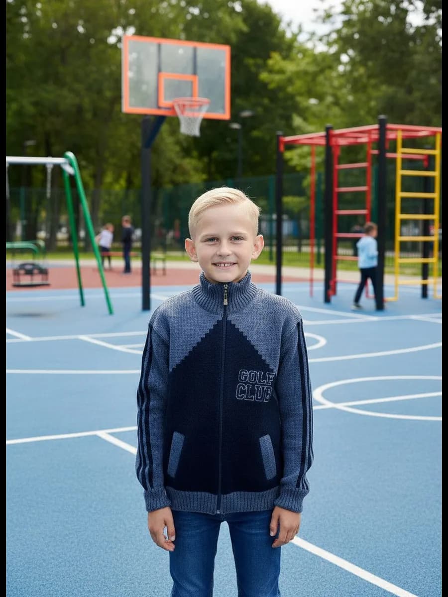 Кардиган на молнии вязаный