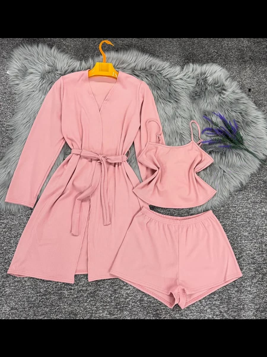 Пижама 3 в 1 майка. шорты. халат