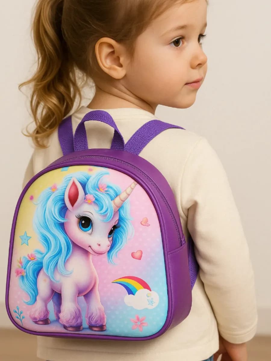 Рюкзак детский с единорогом в садик маленький