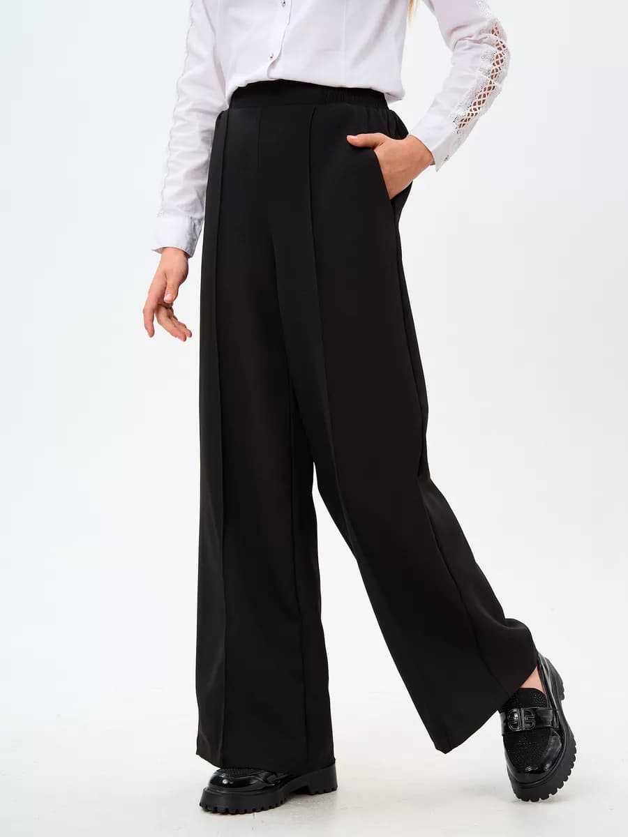 Брюки палаццо детские школьные