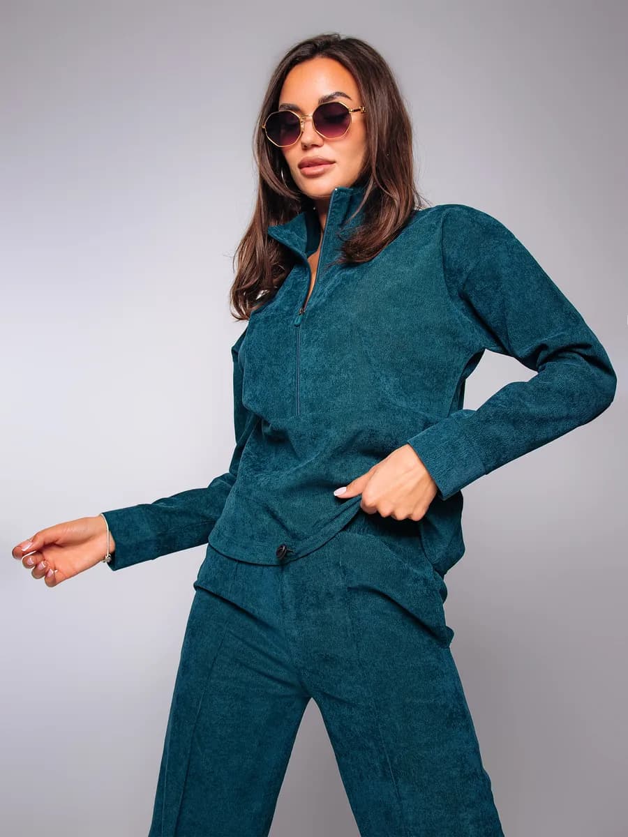 Костюм 2 в 1 вельветовый оверсайз на молнии