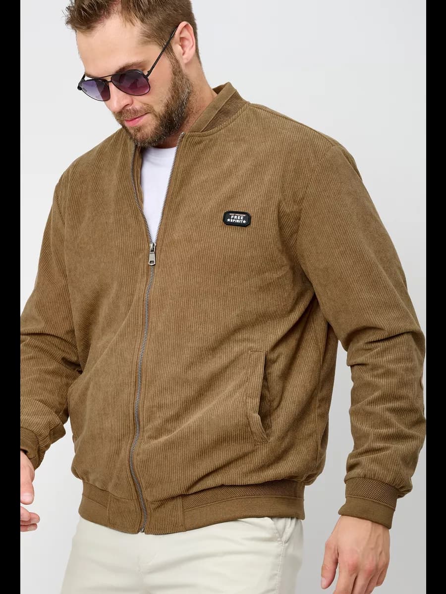 Ветровка мужская вельветовая бомбер лёгкая