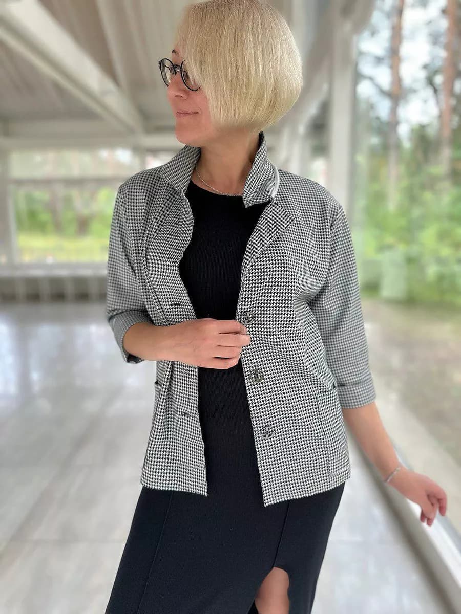 Пиджак оверсайз трикотажный жакет