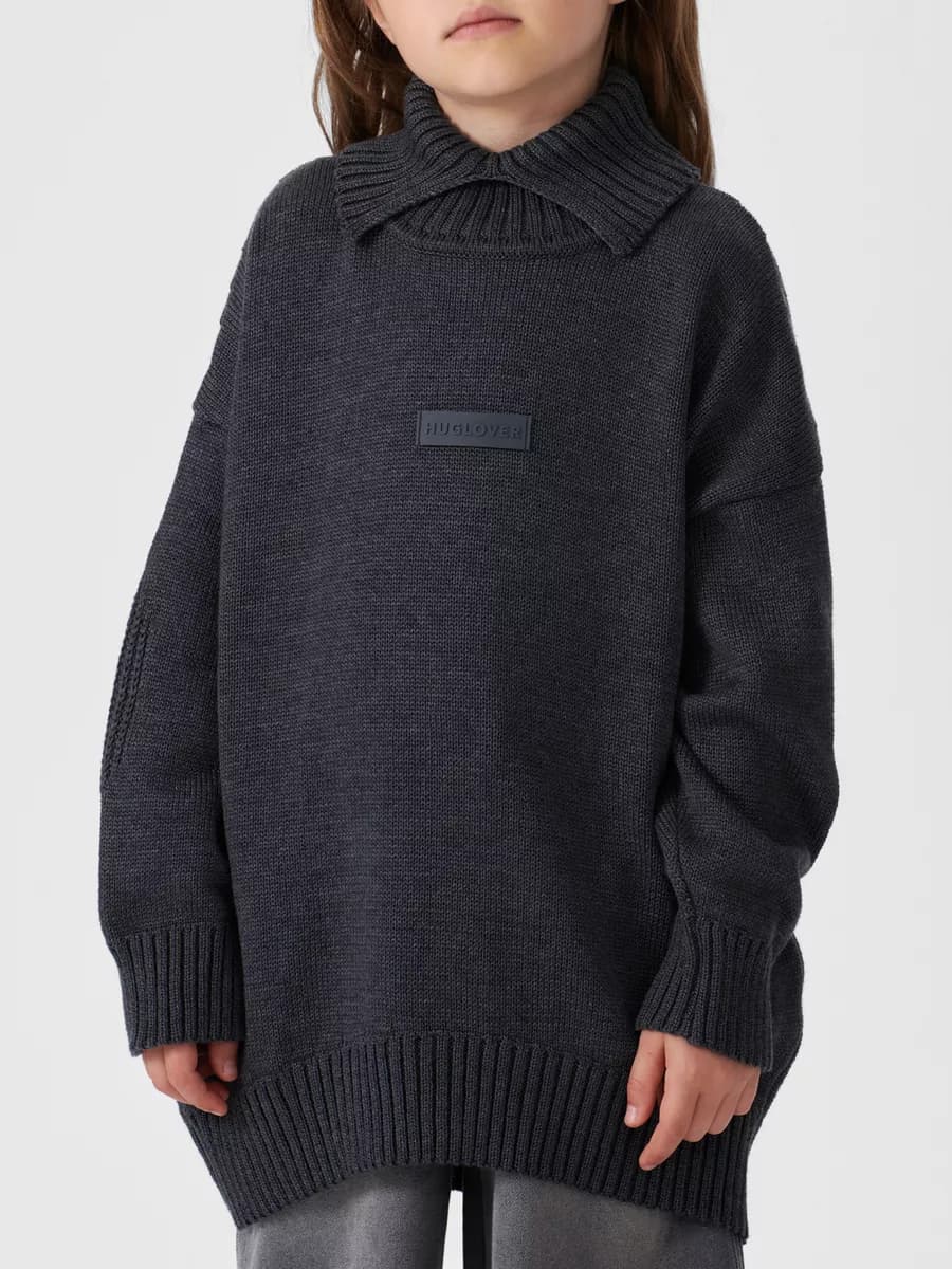 88557 Джемпер детский вязаный dark grey