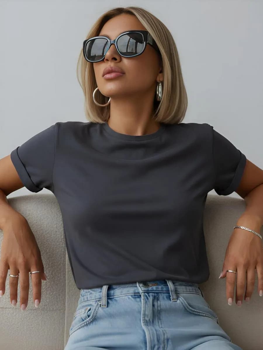 Футболка базовая однотонная