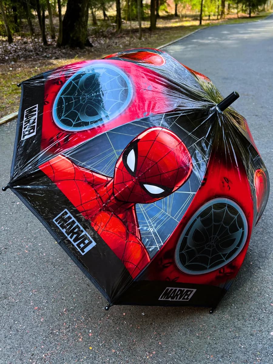 Зонт трость полуавтомат детский человек паук