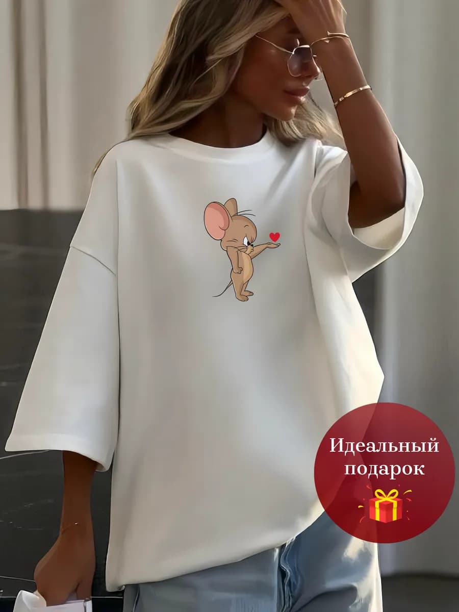 Футболка оверсайз Том и Джерри премиум