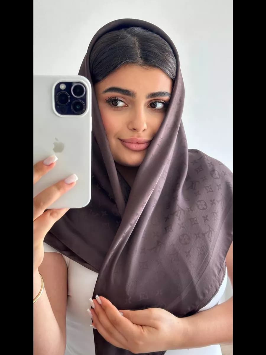 Платок шелковый на голову и шею теплый косынка лето осень