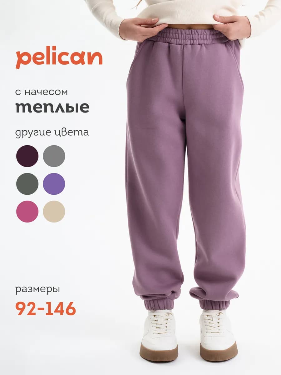 Спортивные утепленные штаны джоггеры на резинке