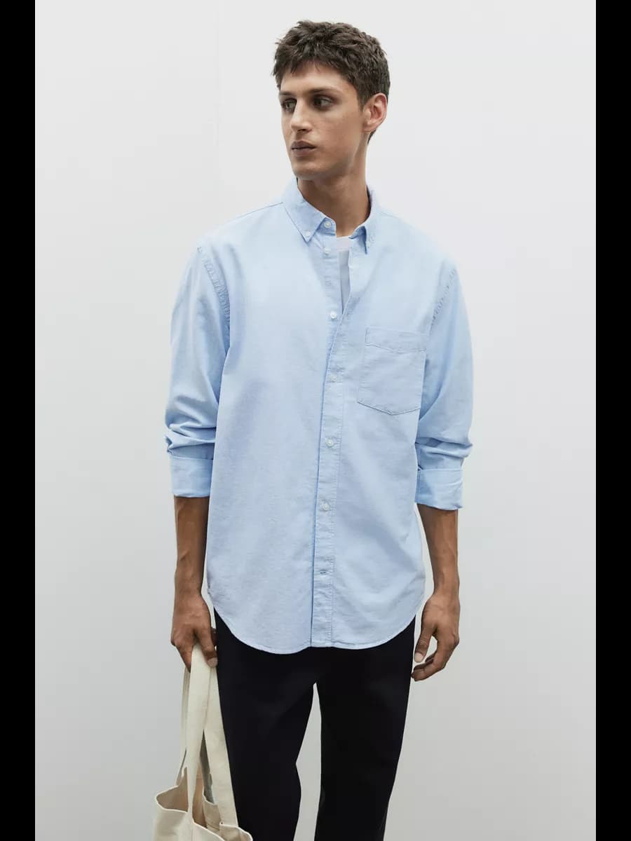 Рубашка с длинным рукавом оксфорд