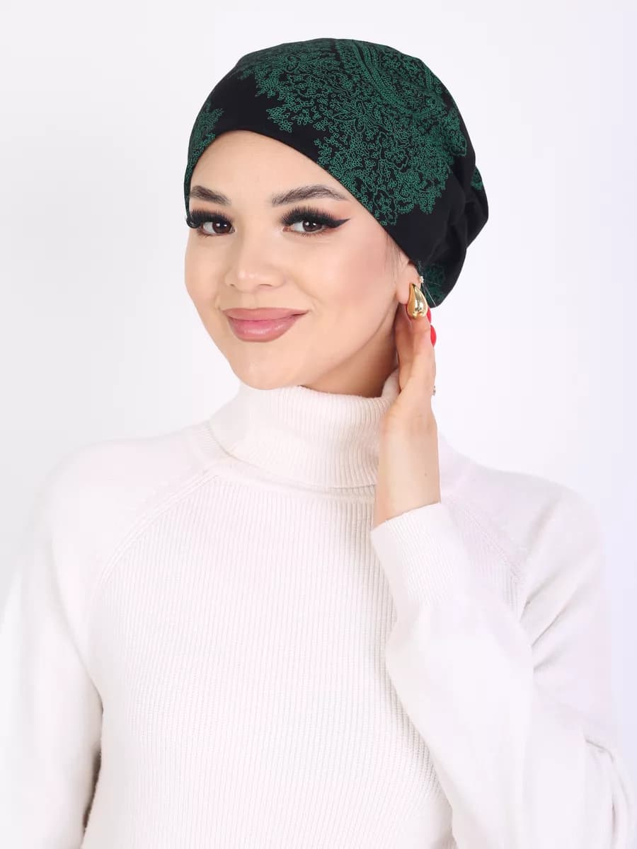 Готовый платок шапка на резинке