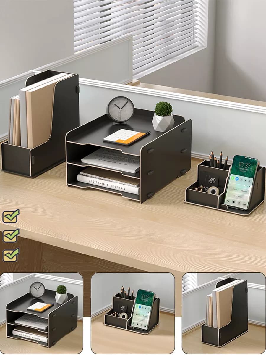 Органайзер для канцелярии, офисных принадлежностей. 3 в 1