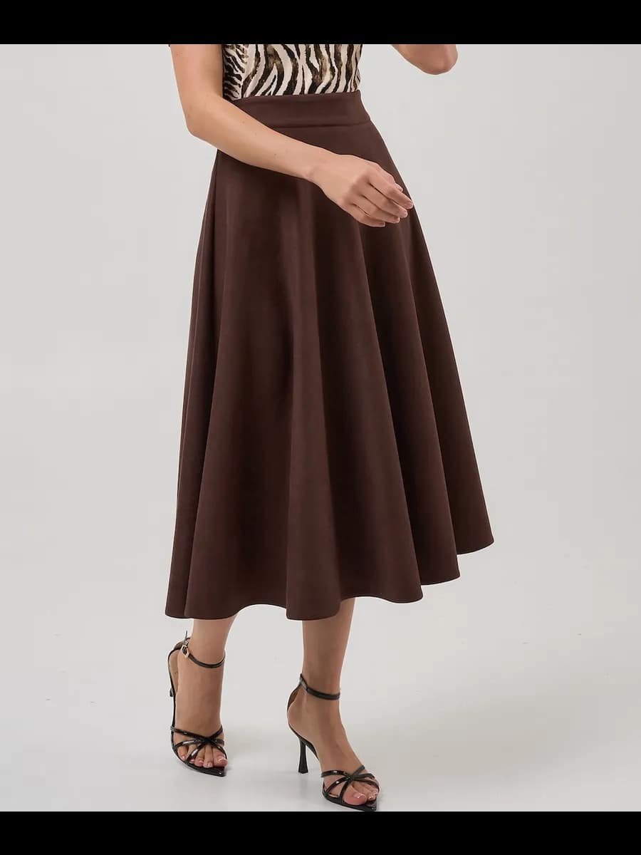 Юбка солнце замшевая 80 см