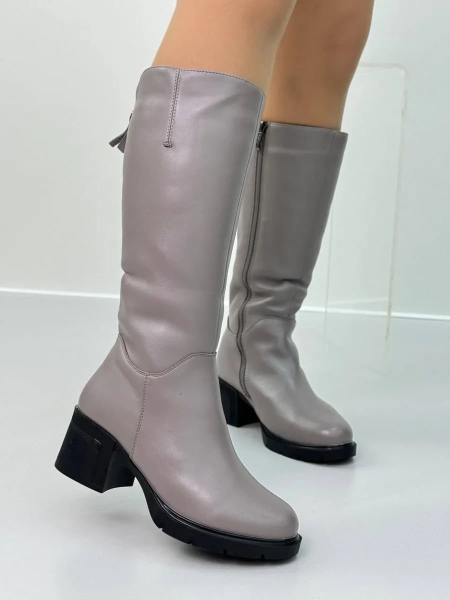 Сапоги зимние высокие с натуральным мехом