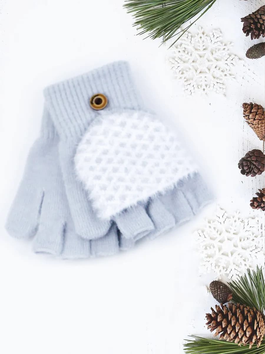 Митенки-перчатки-варежки без пальцев (6-9 лет)