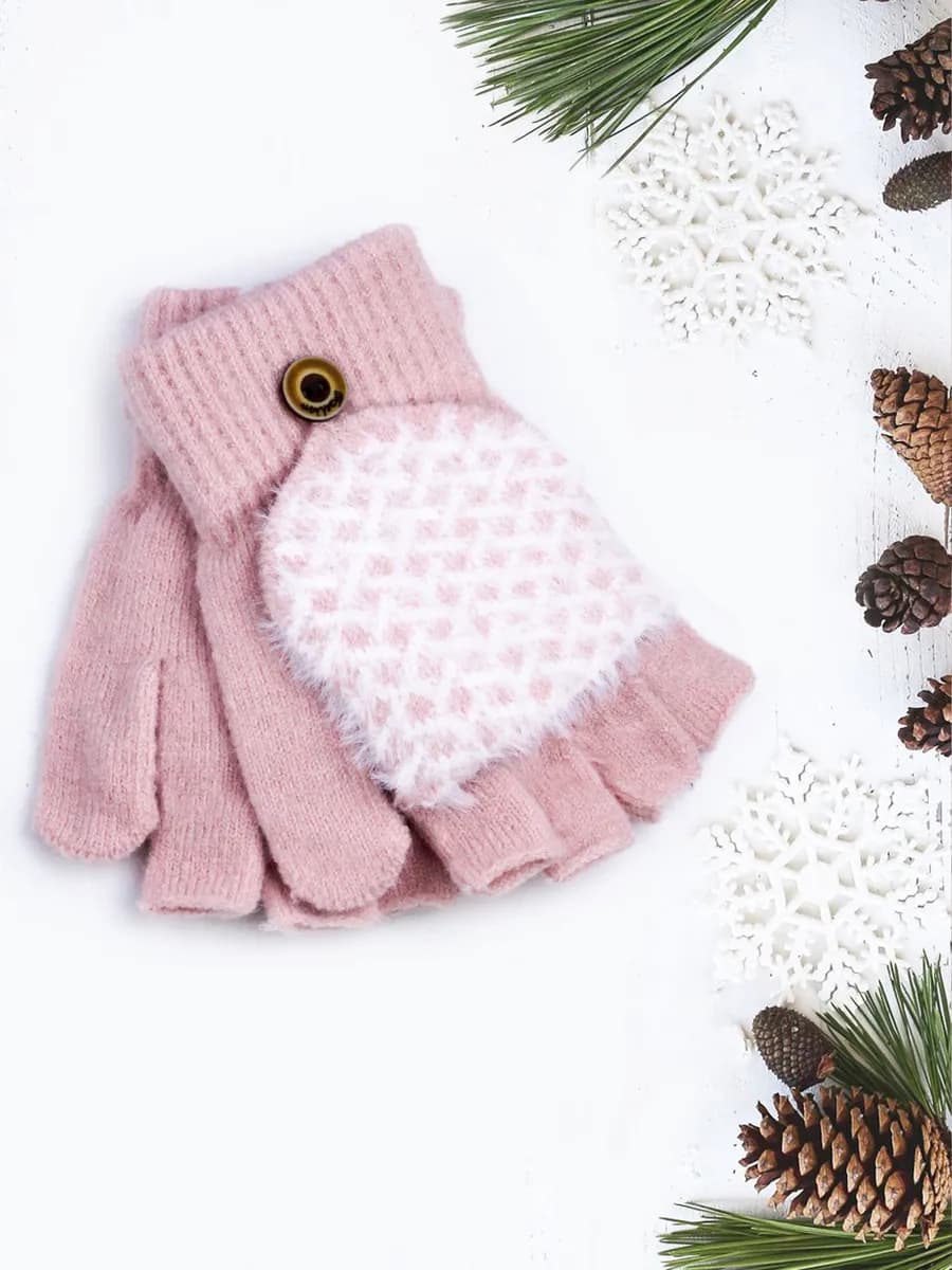 Митенки-перчатки-варежки без пальцев (6-9 лет)