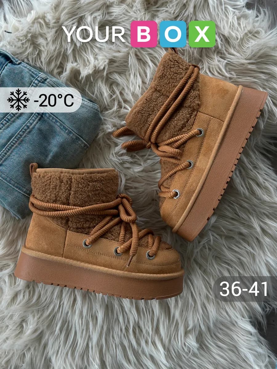 Зимние угги на платформе