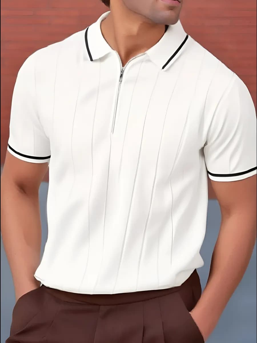 Футболка поло олд мани плотная с коротким рукавом