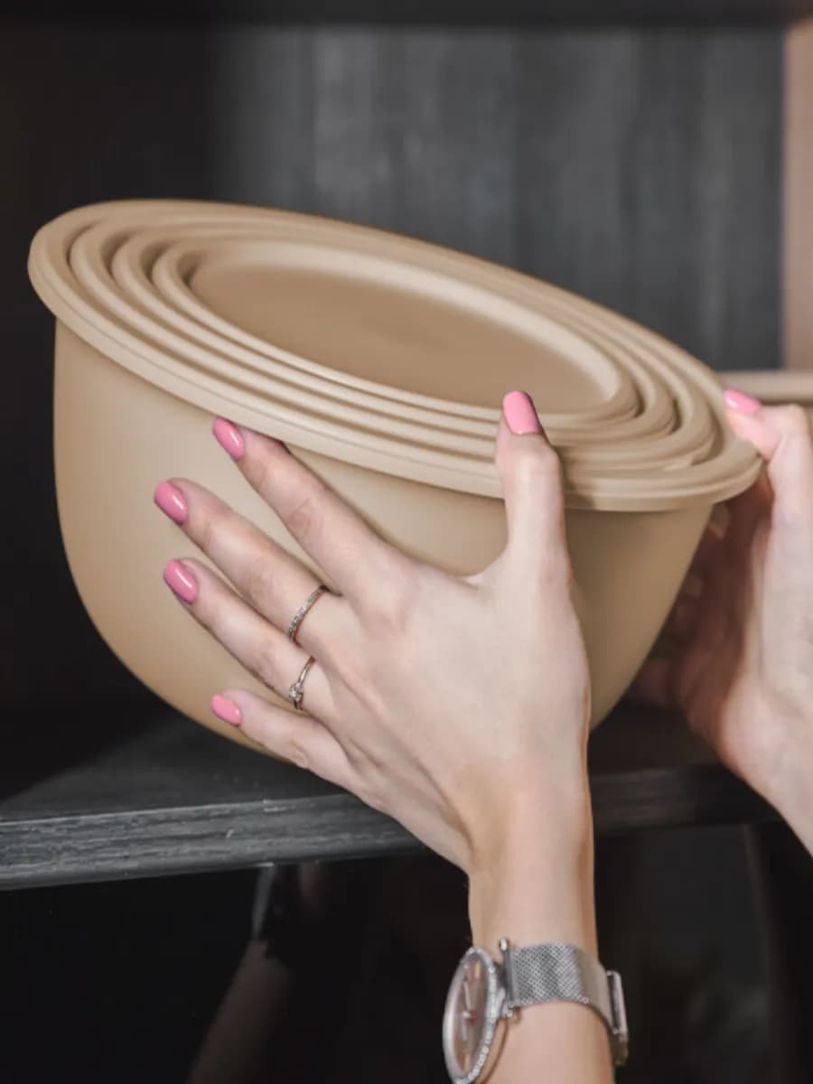 Набор мисок с крышкой 3шт (1.3л 2.3л 3.7л)