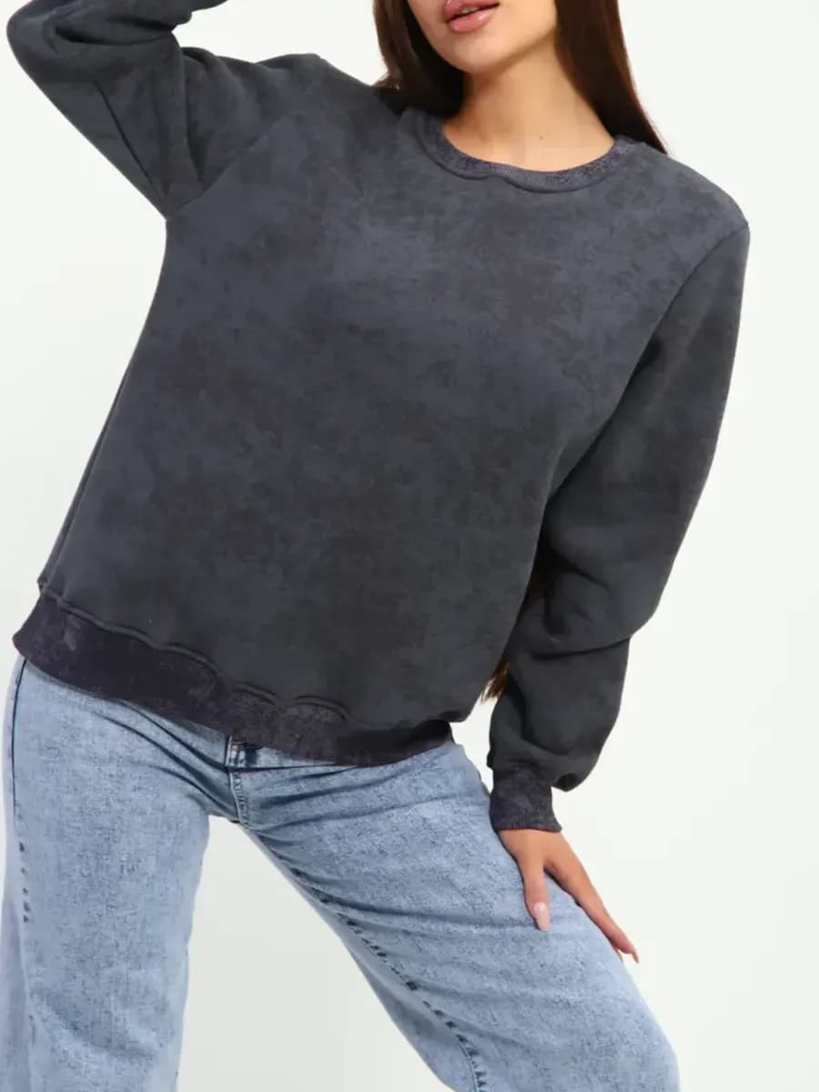 Свитшот варенка оверсайз теплая с начесом