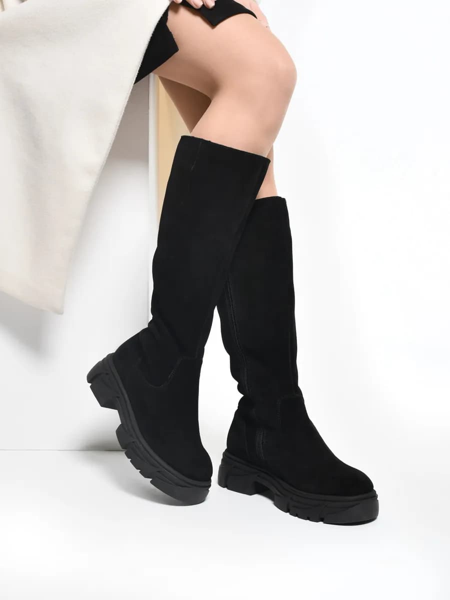 Сапоги зимние натуральный велюр 8 полнота