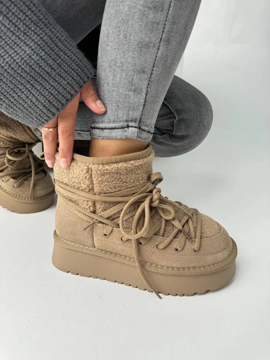 Зимние угги на платформе