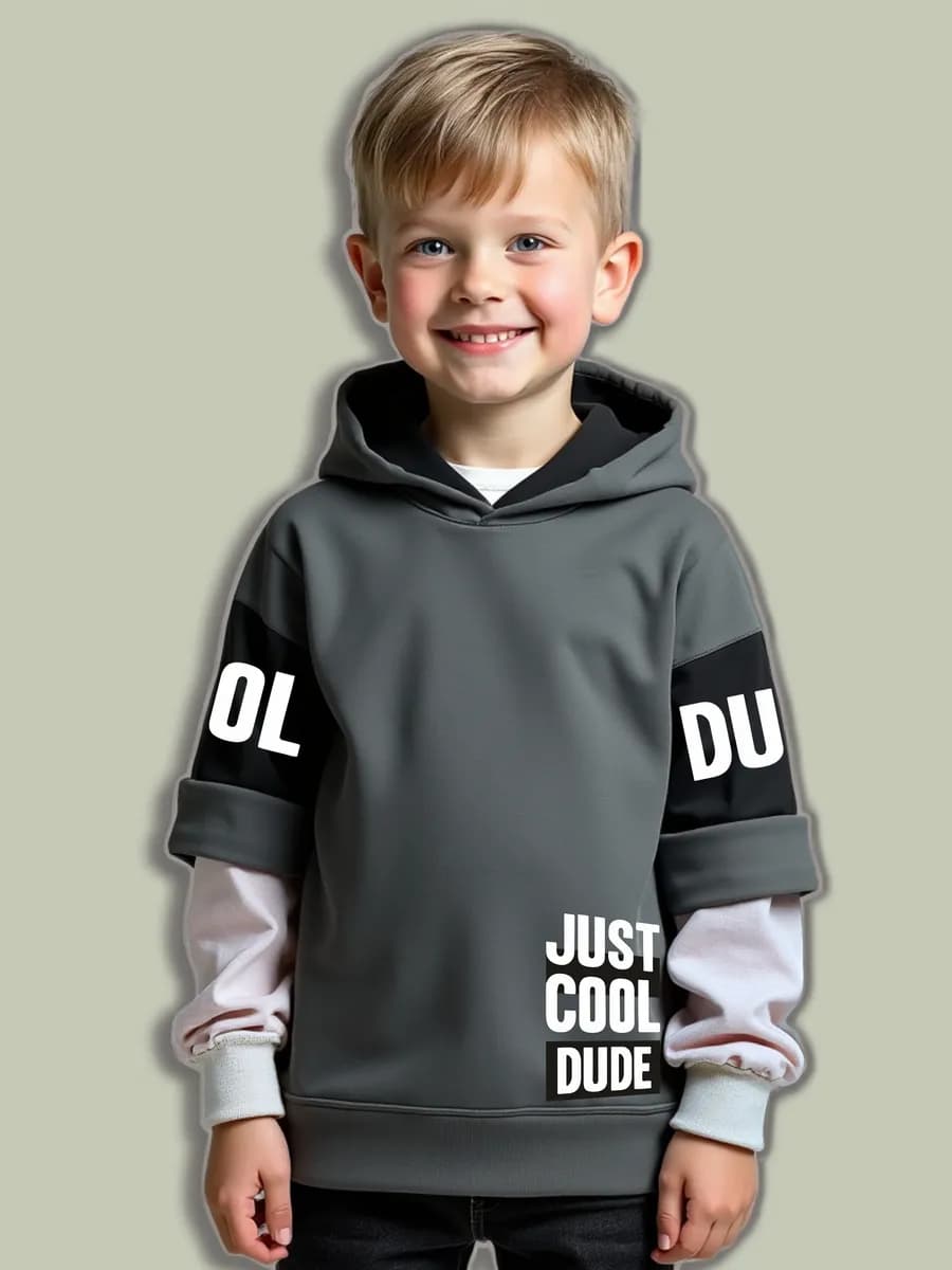 Худи без начеса с принтом светится в темноте 4-12 лет