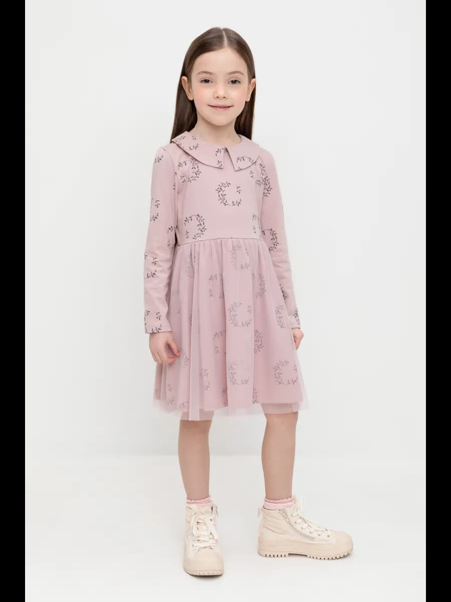 Платье для девочки с длинными рукавами на выпускной