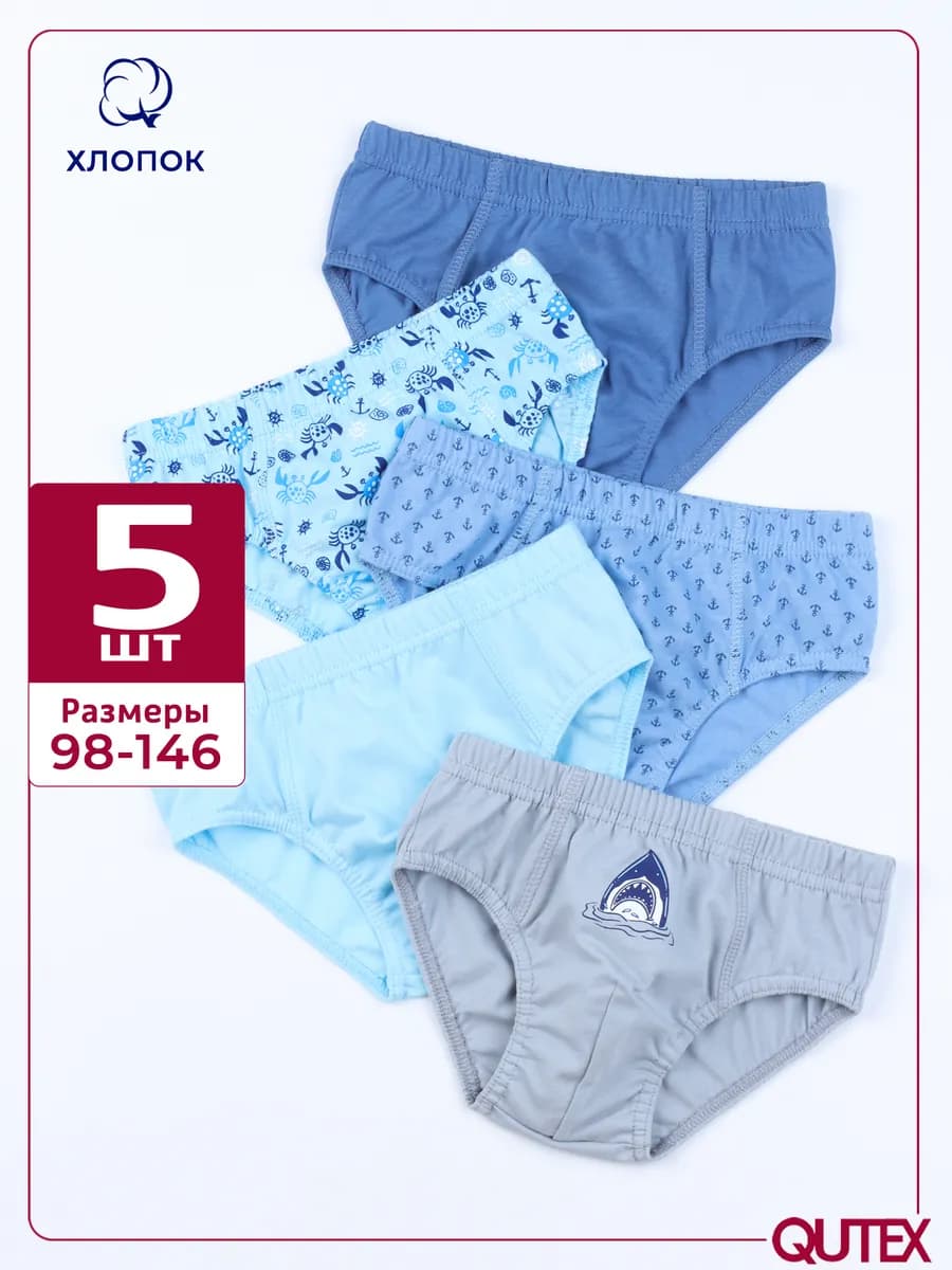 Трусы слипы для мальчика набор, 5 шт