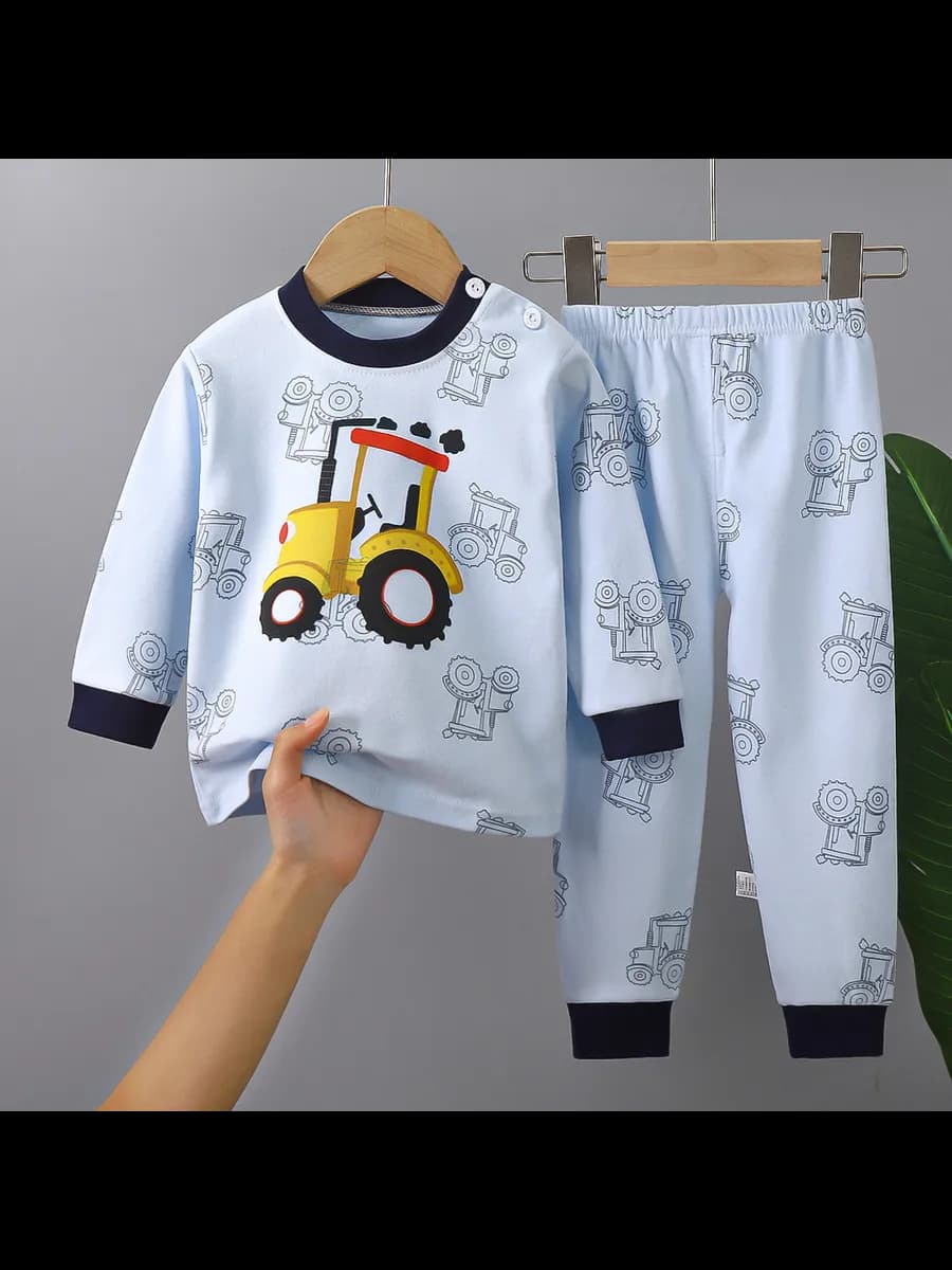 Пижама детская для мальчика со штанами Трактор