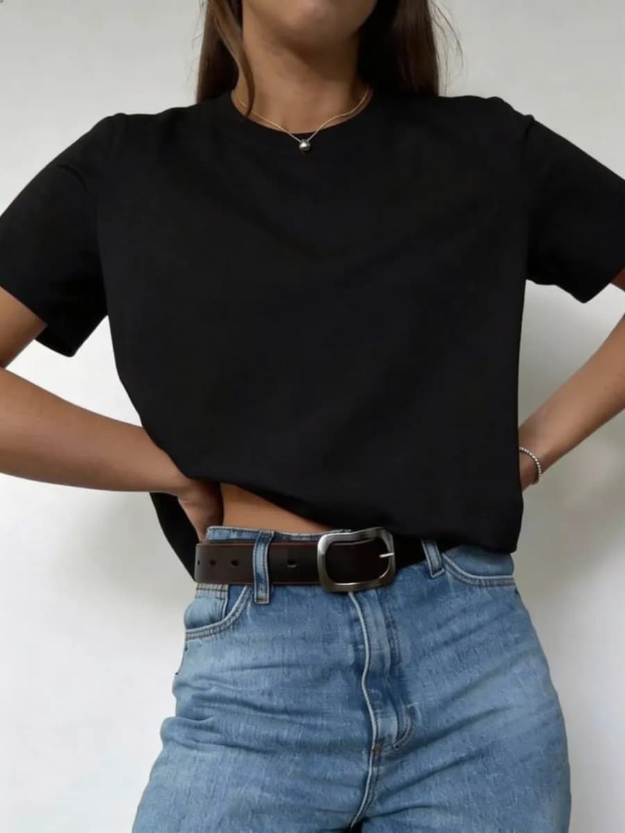 Футболка однотонная базовая хлопок