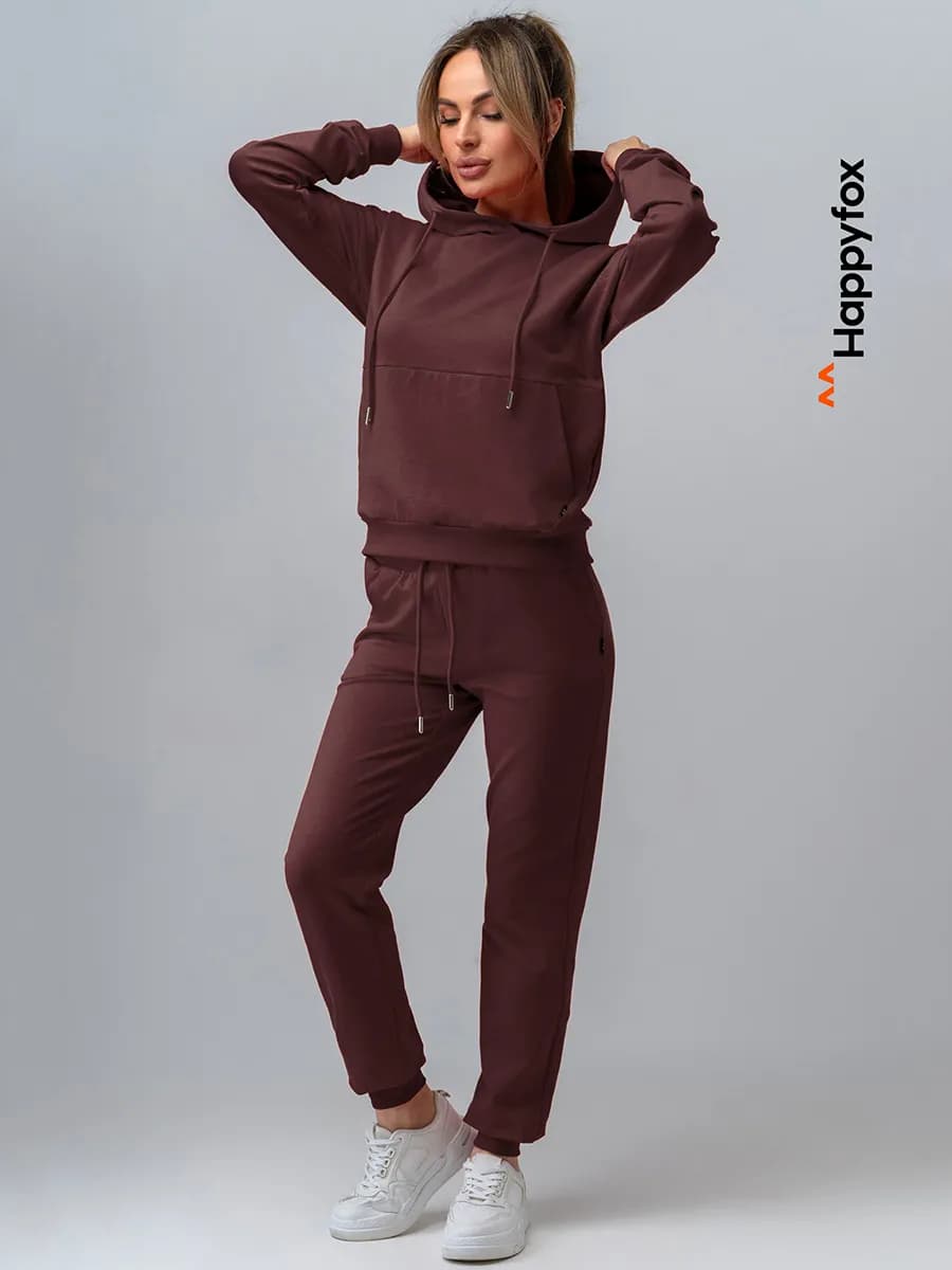 Костюм спортивный с брюками и худи хлопковый