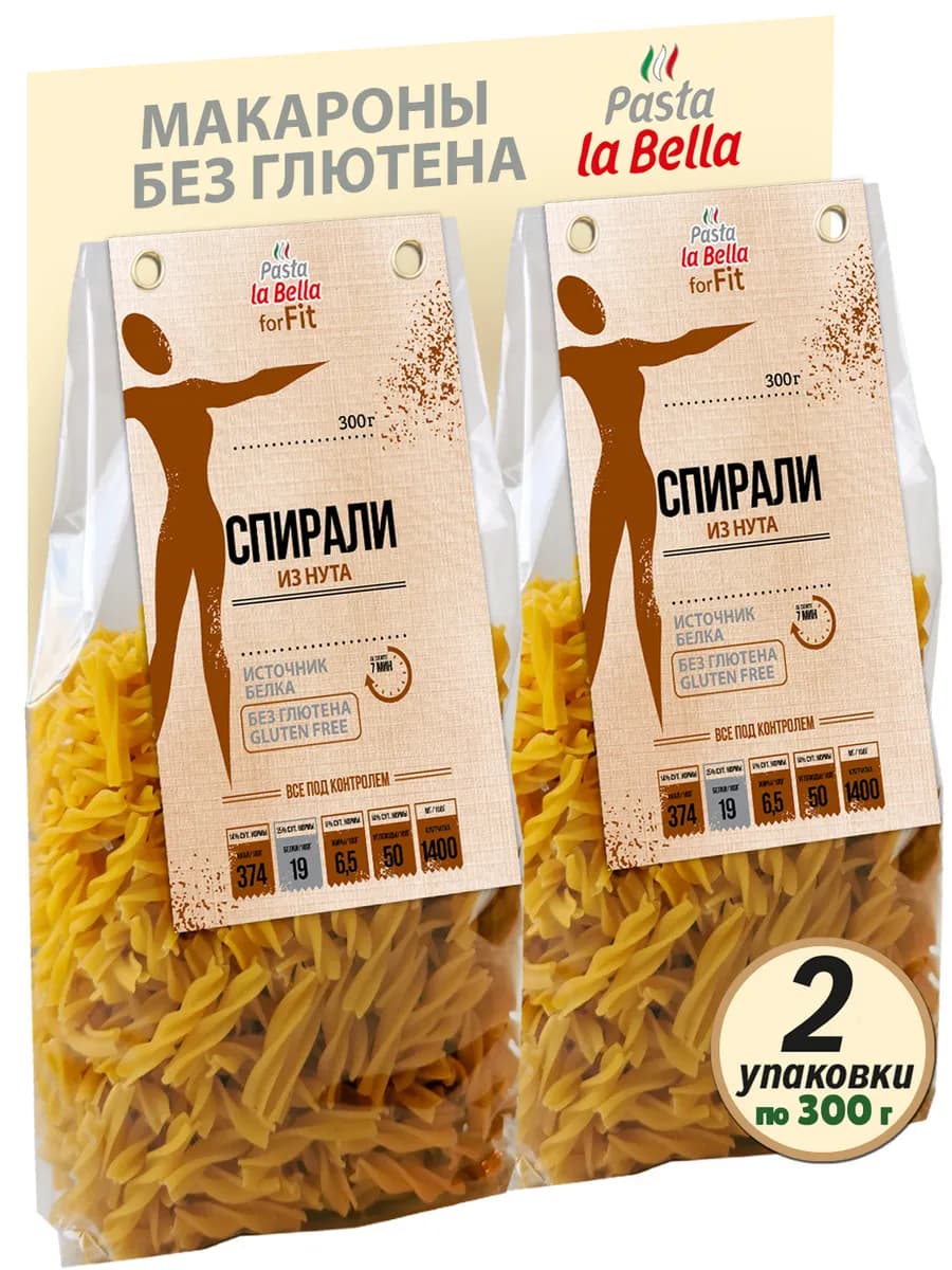 Спирали из нута без Глютена 2 упаковки