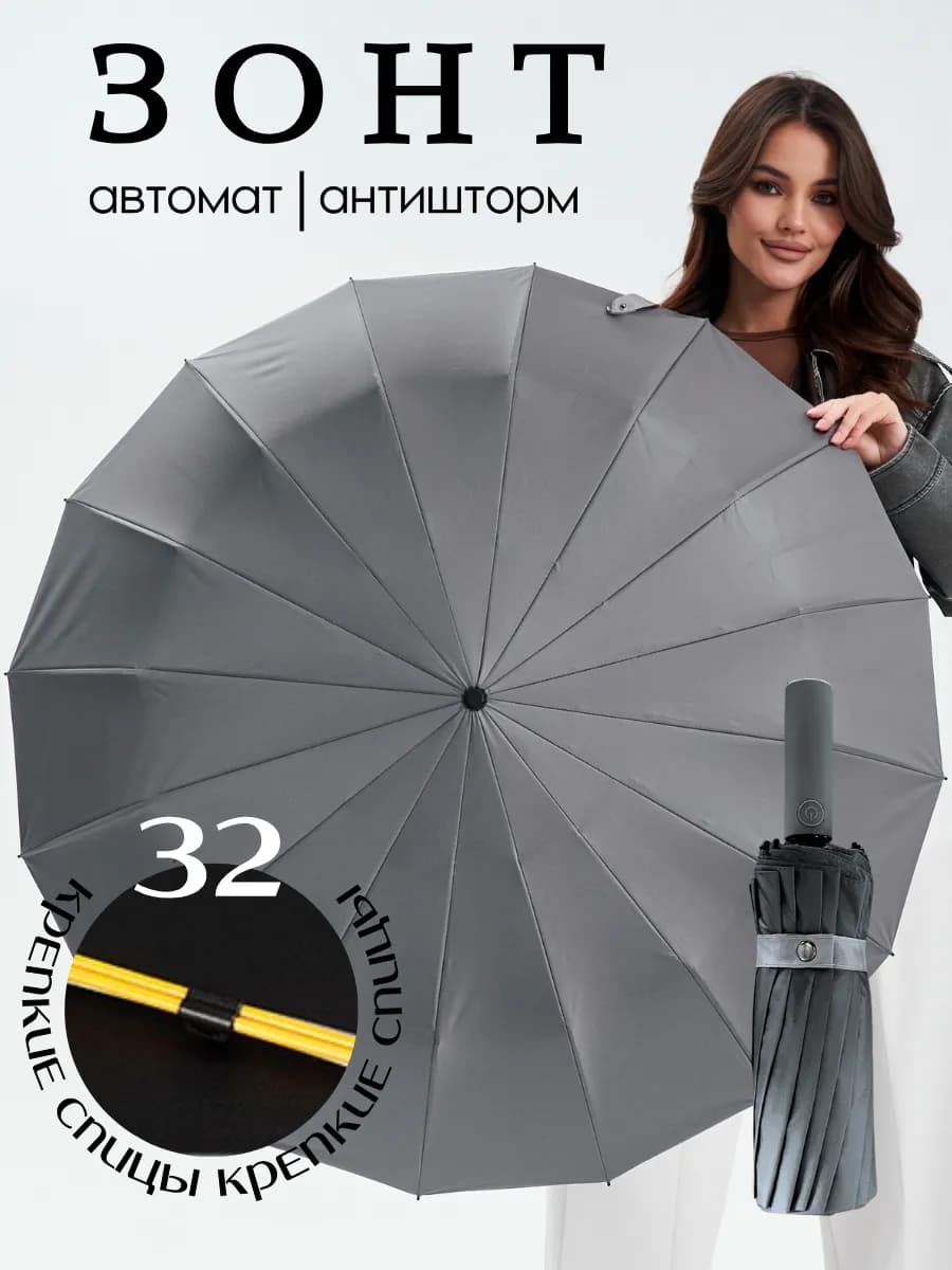 Зонт автомат антиветер