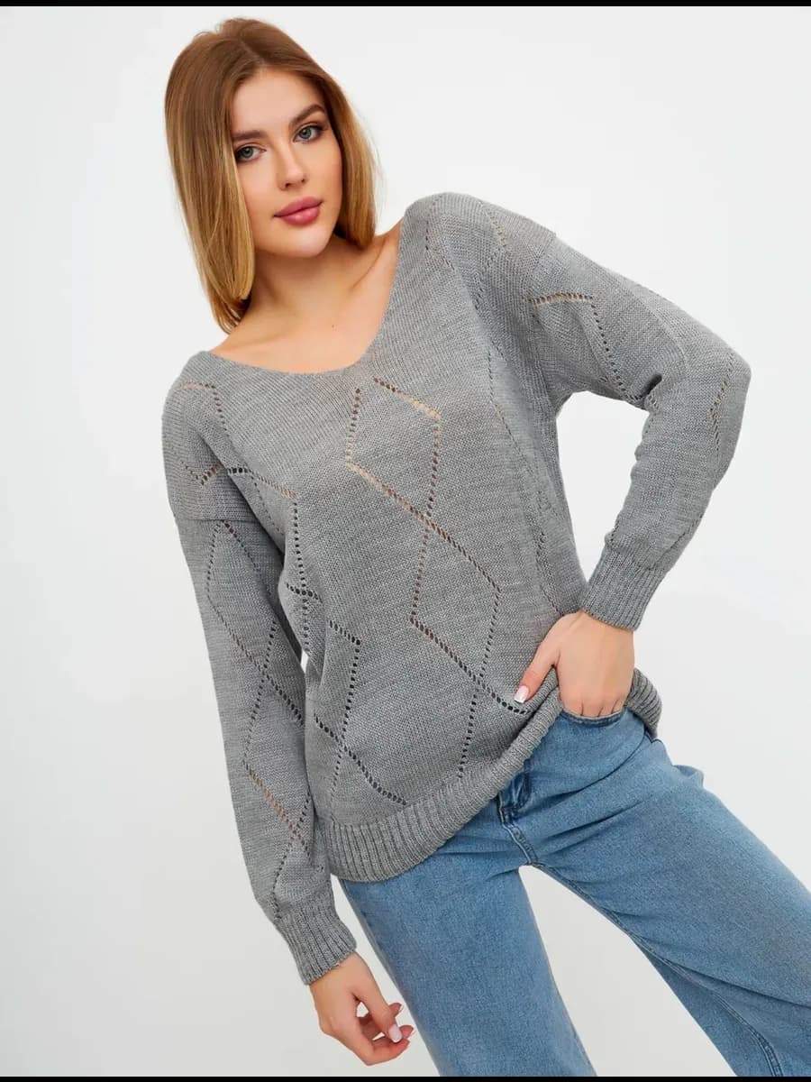 Свитер тонкий вязаный пуловер