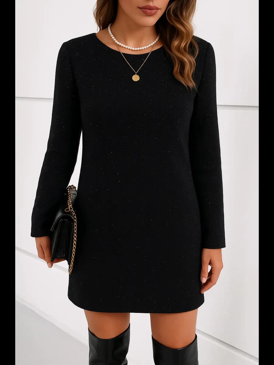 Платье офисное твидовое мини