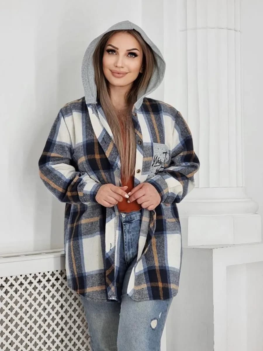 Женская рубашка большого размера