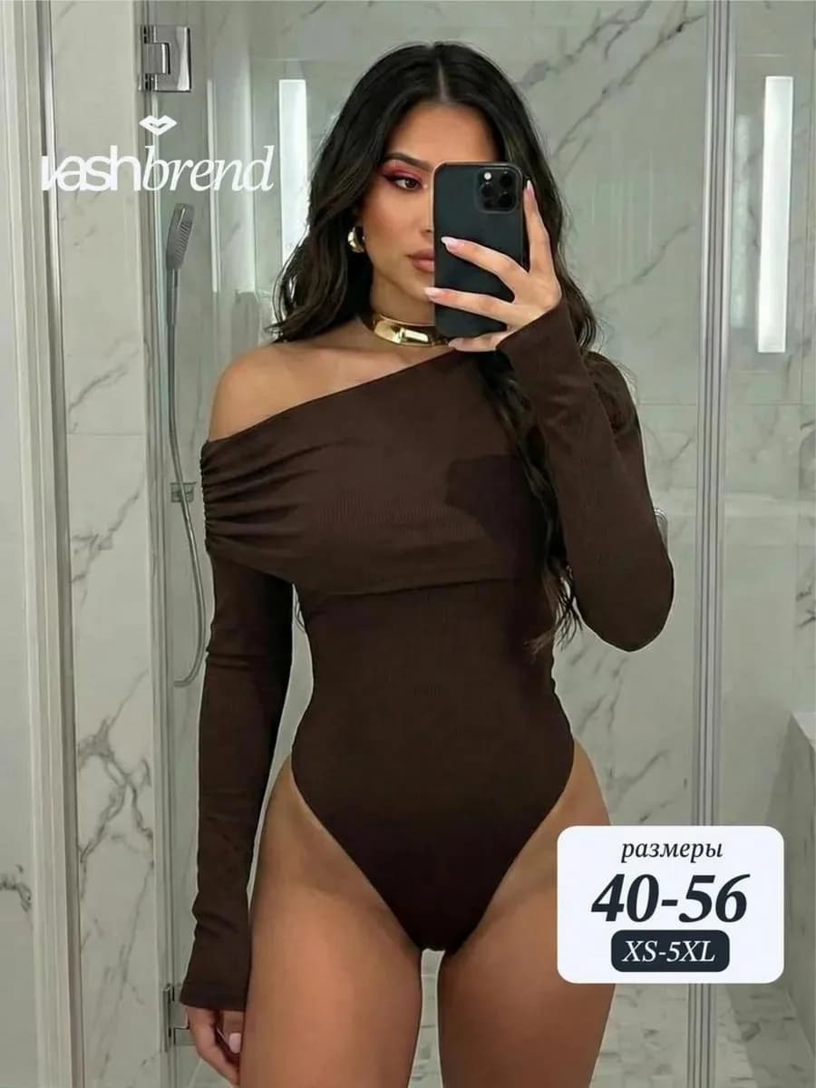 Боди с длинным рукавом