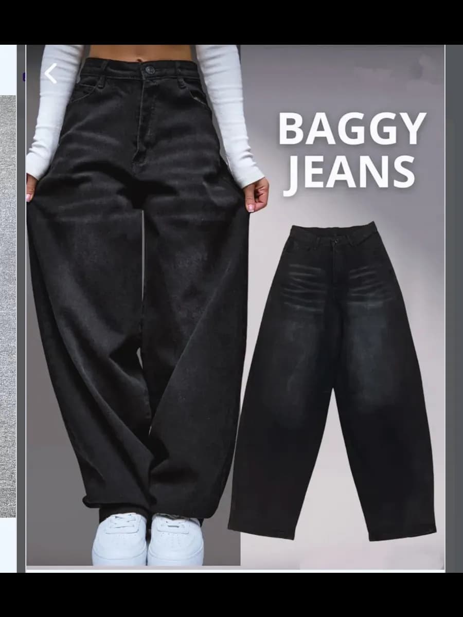 Джинсы багги широкие