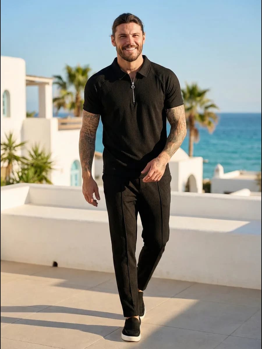 Костюм летний с брюками двойка