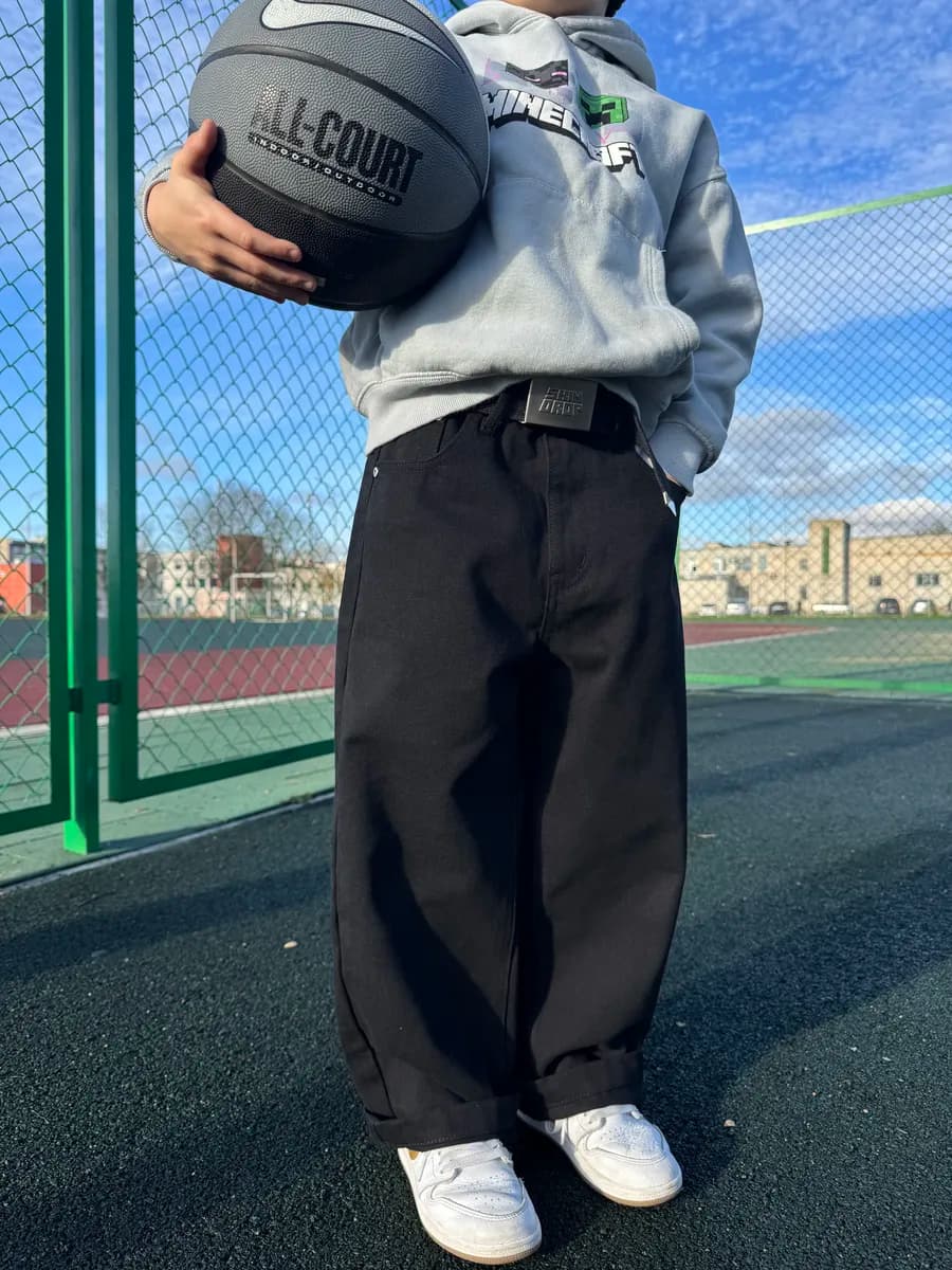 джинсы детские широкие