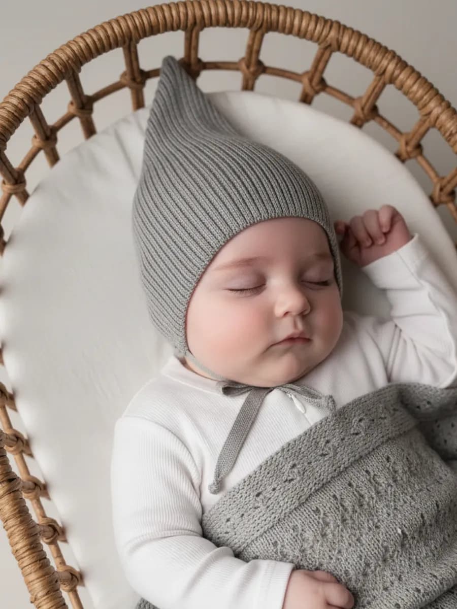 Шапочка чепчик для новорожденного малыша