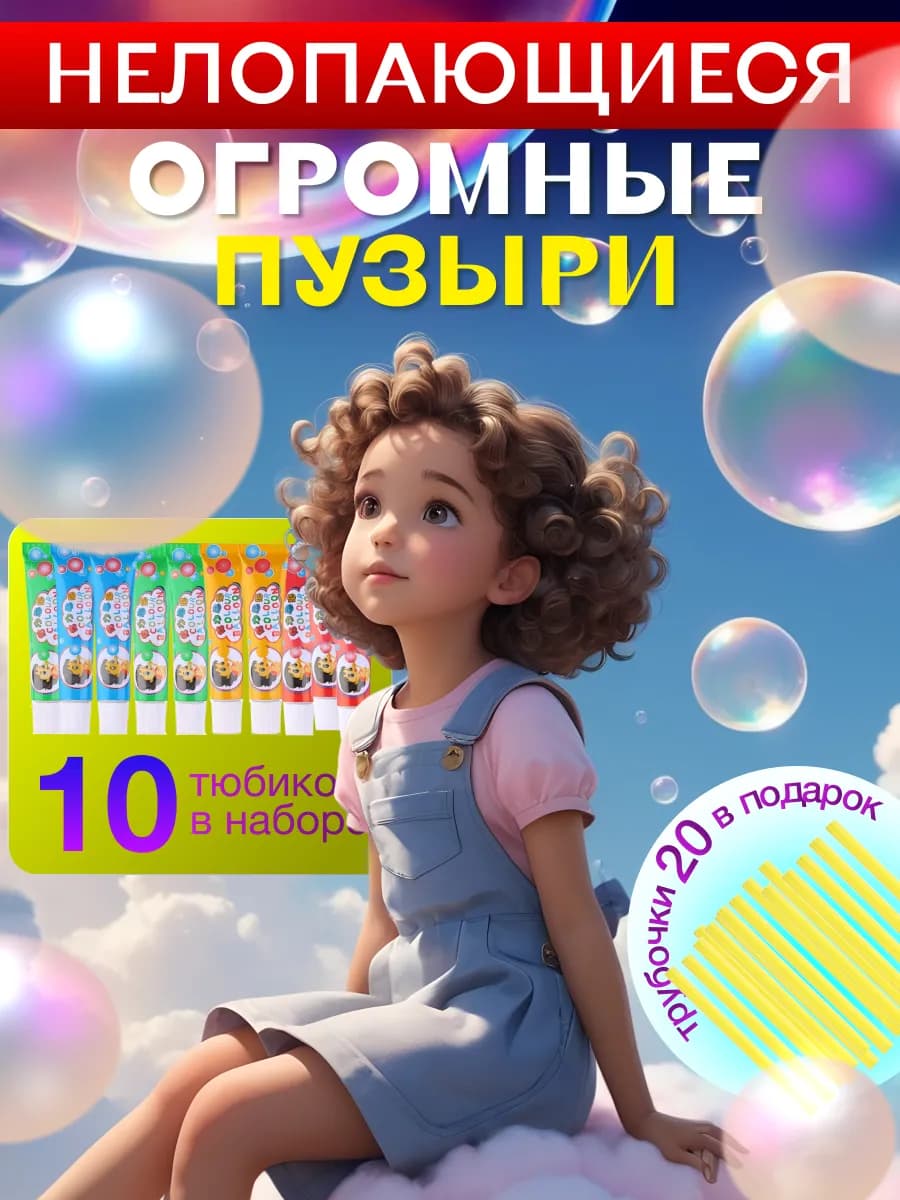 Гигантские нелопающиеся пузыри с трубочкой