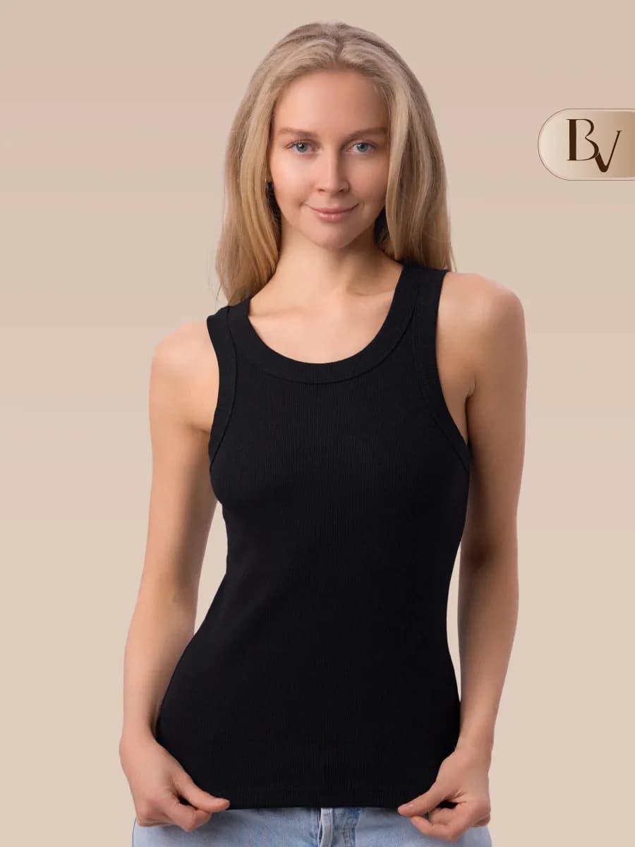 Майка под пиджак в рубчик