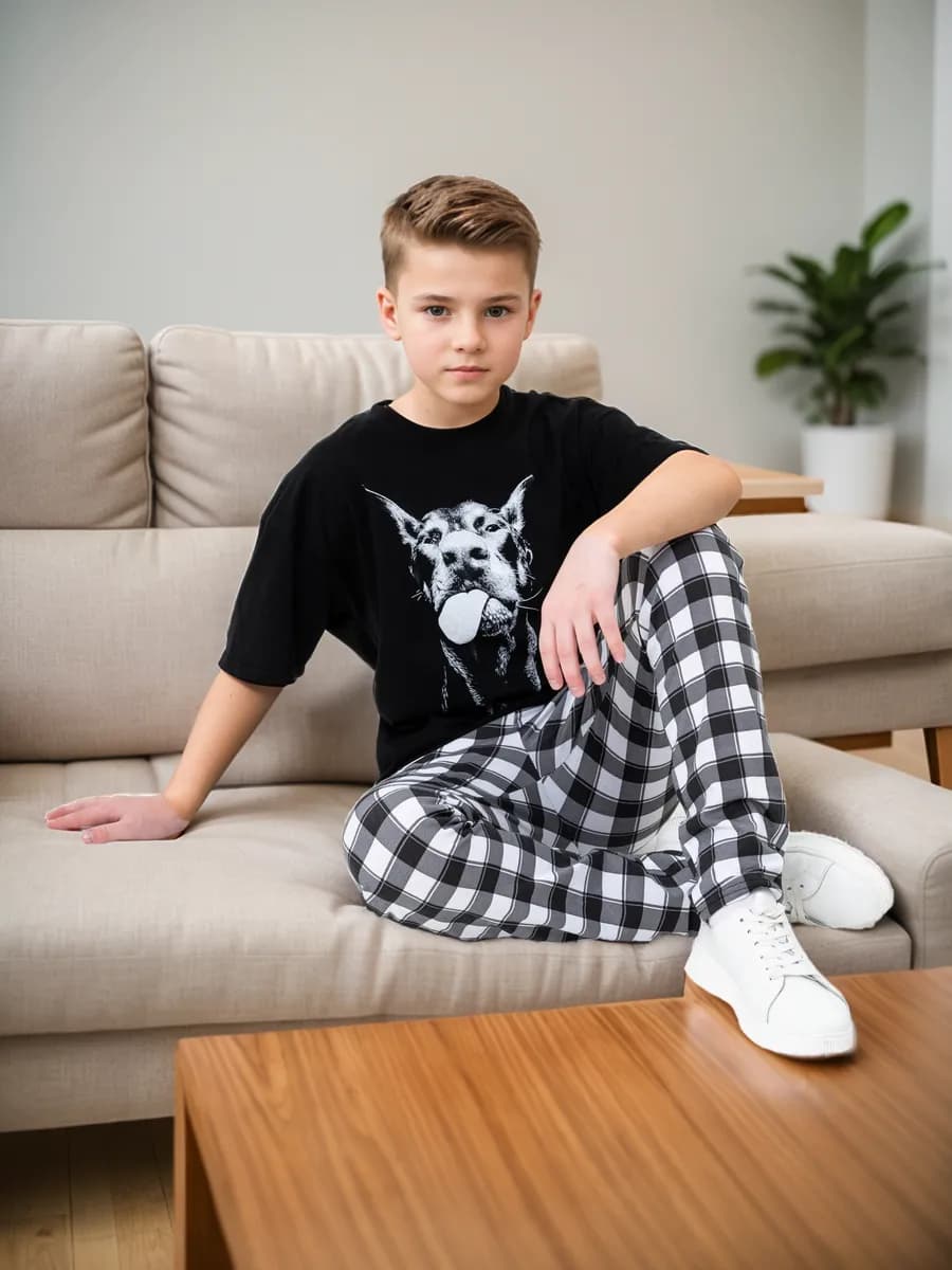 Пижама со штанами домашний костюм